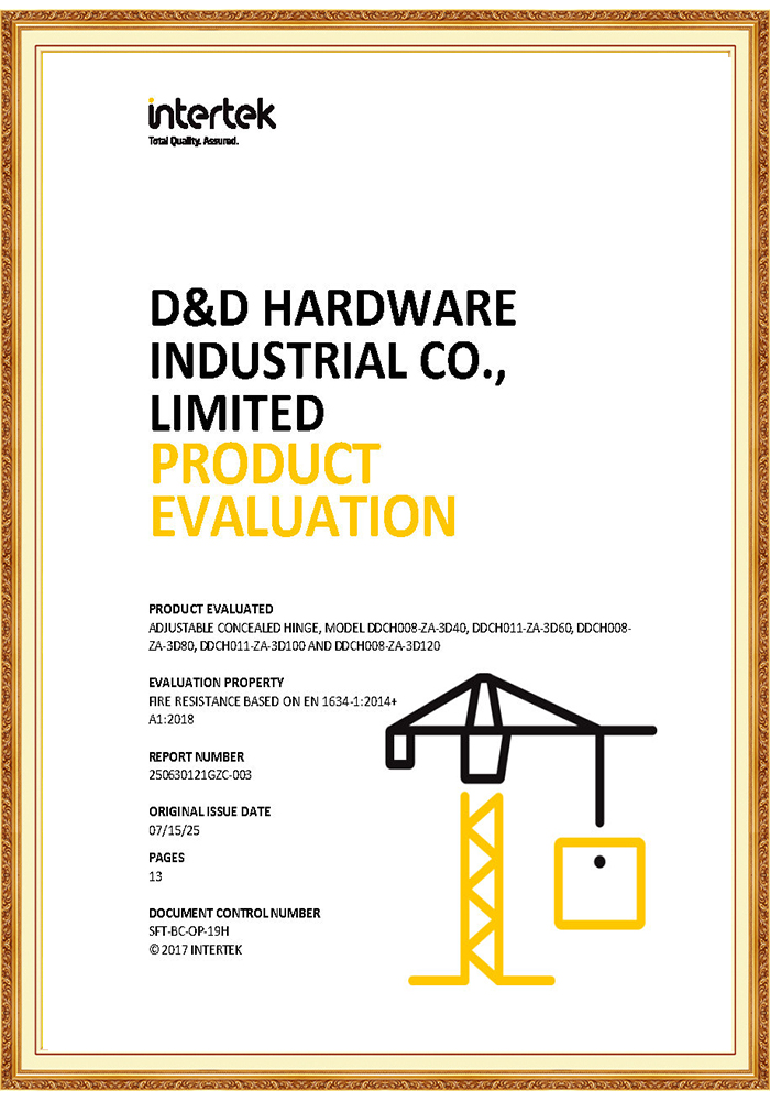Hoë kwaliteit EN1935 Heavy Duty 3D onsigbare skarnier vir branddeur-DDCH008-G80
