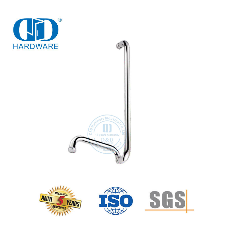 Vlekvrye staal badkamer dubbelzijdig gehard glas deur trek handvatsel badkamer trek handvatsel-DDPH018