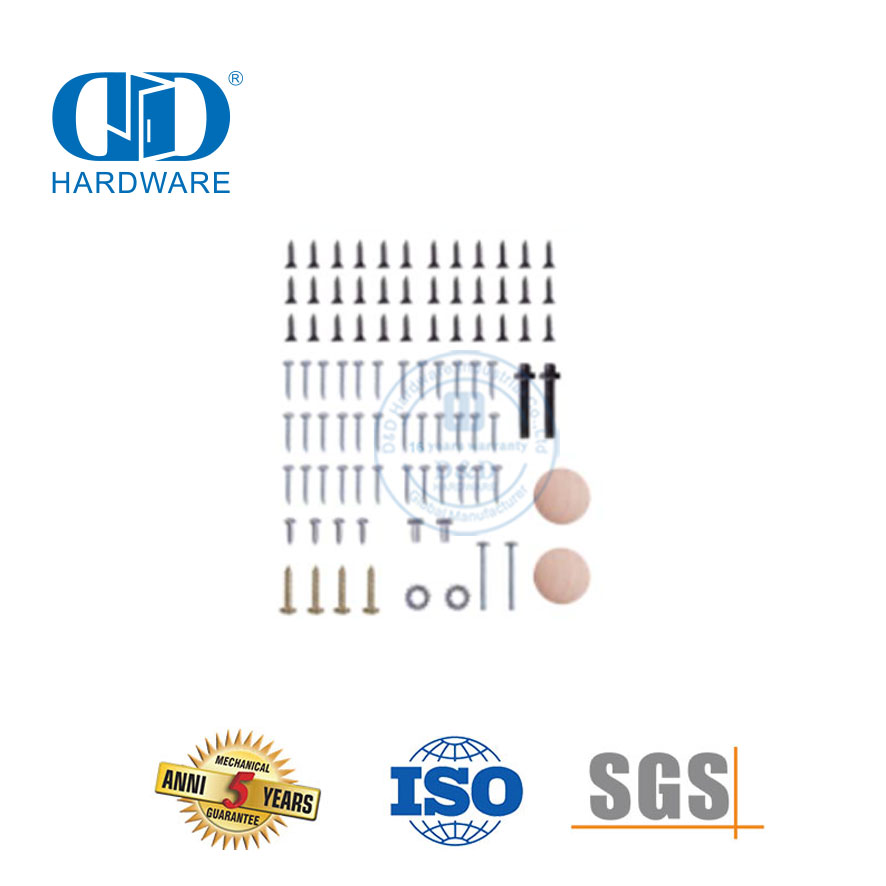 Hoë kwaliteit vlekvrye staal skuif-dubbelvoudeurstel Deurstelsel hardeware Omleiding Schuurdeur hardeware-DDBD071