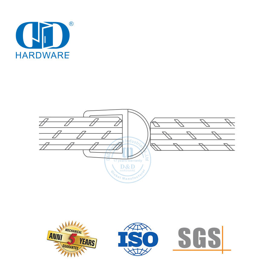 Glas hardeware toebehore Stort skuifdeur Badkamer PVC Rubber Waterdigte Seël Strip-DDWS002