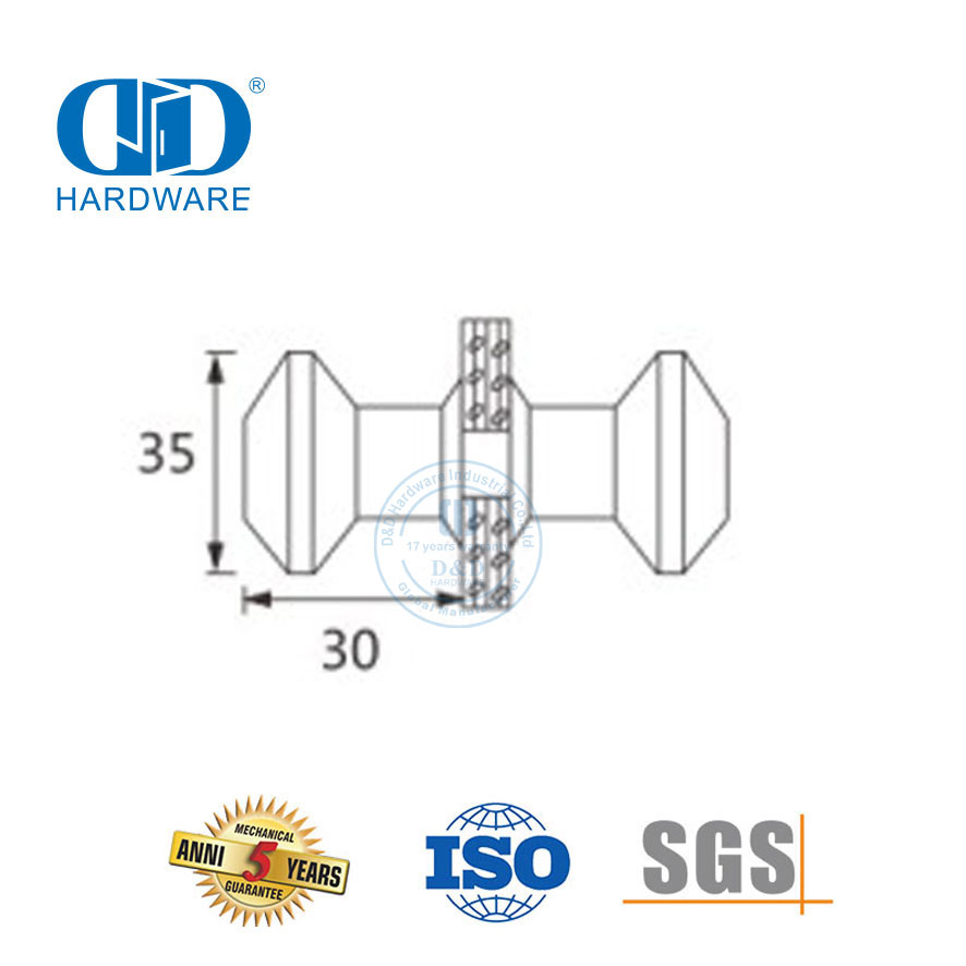 Aluminiummeubels Toebehore Badkamerdeurhandvatsel Hardeware Toebehore Stortskermdeurknop-DDSK002