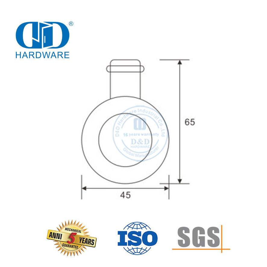Wielkatrol Vlekvrye staal Glashardeware Badkamertoebehore Rolhanger vir skuifdeur-DDGS121