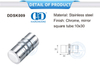 Pasgemaakte aluminium Deurhandvatsel Slot Knop Deur Stort Knop Glas Deur Knop-DDSK009