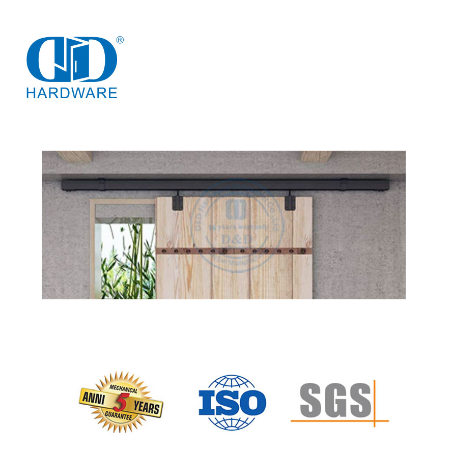Vlekvrye staal Heavy Duty Enkelspoor Omleiding Groot Speek Wiel Skuifdeur Hardeware Omleiding Schuur Deur Hardeware-DDBD037