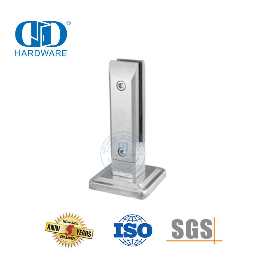 Vlekvrye staal Trap Rai Parts Glas Reling Balustrade Toebehore Klem Spigot Glas Clamp Bracket-DDHB007