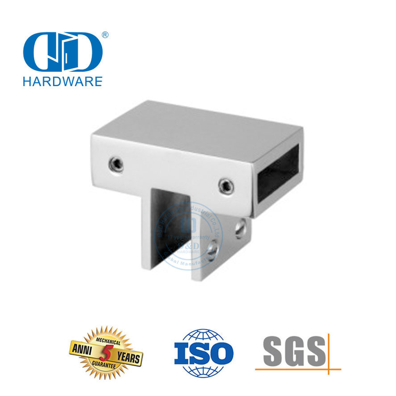 Vlekvrye staal Badkamer Ondersteuning Glas Paneel Connector Glas Deur Hardeware Stort Cabicle System-DDSC016