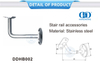 Steunbeugel Vlekvrye staal trapreling Toebehore Glasdeur Hardeware Handreling Bracket-DDHB002