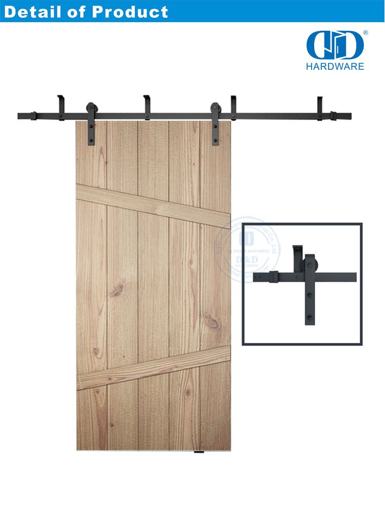 Vlekvrye staal Deur Hardeware Track Set Skuur Hout Deur Hardeware Twee-vou Schuur Deur Hardeware-DDBD007