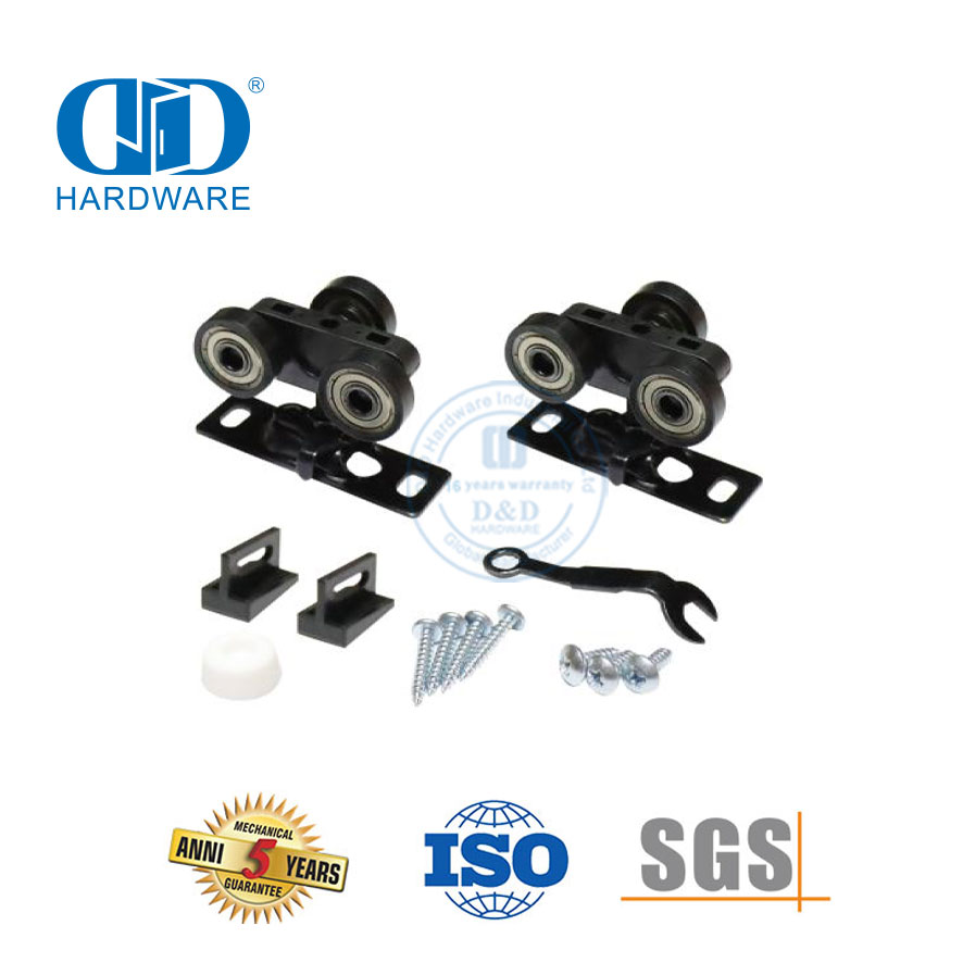 Vlekvrye staal Duursame Skuurdeur Hardeware Duursame Spoorwiel Roldeur Toebehore Woonstel Hotel Deur Hardeware-DDBD054