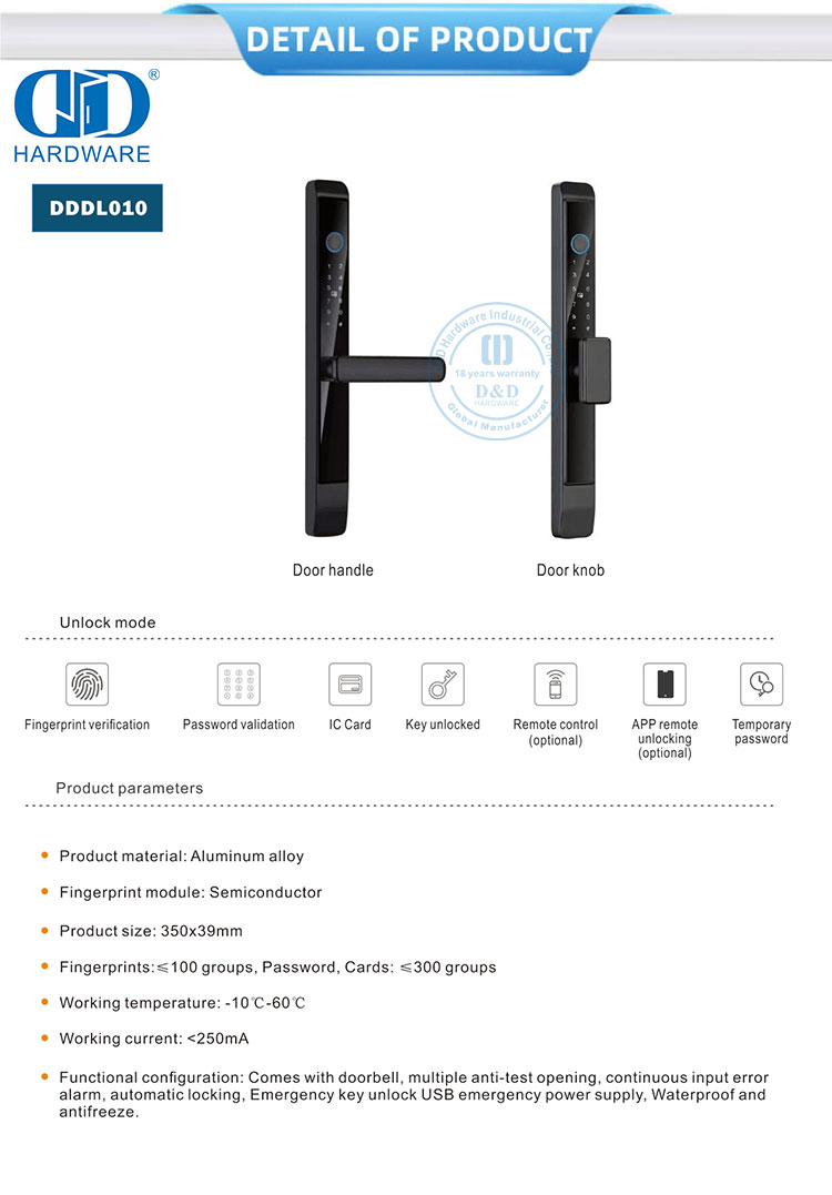 sleutellose toegangsdeurslot