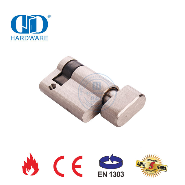 Satyn nikkel halfsilinder met duimdraai met EN 1303-sertifisering-DDLC009-45mm-SN