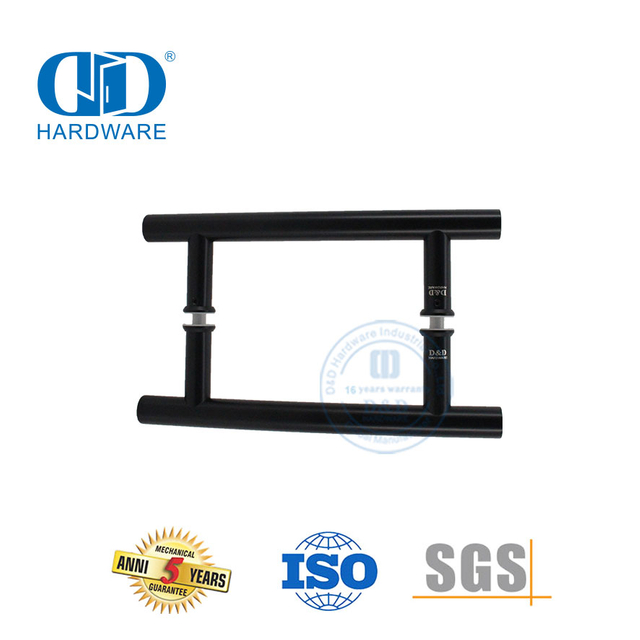 Klassieke styl mat swart H-vorm glasdeur bykomstigheid Trekhandvatsel-DDPH001-A Φ22-Swart