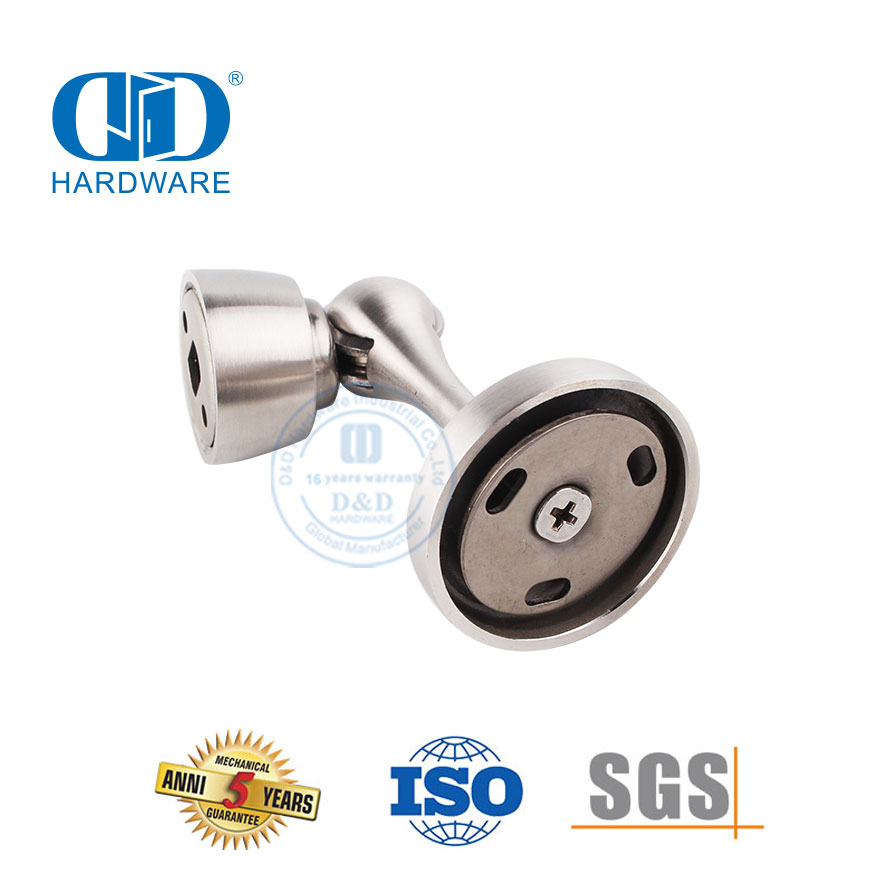 Deurhardeware-bykomstighede Vloergemonteerde 304-vlekvrye staal sinklegering deurstopper met magneet-DDDS028