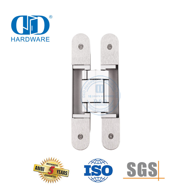 Sinklegering 3D Versteekte Versteekte Meubels Kabinet Hardeware Swaardiens Sagte Sluiting Nie-hand Hospitaal Woonstel Deur Skarnier-DDCH008-G80