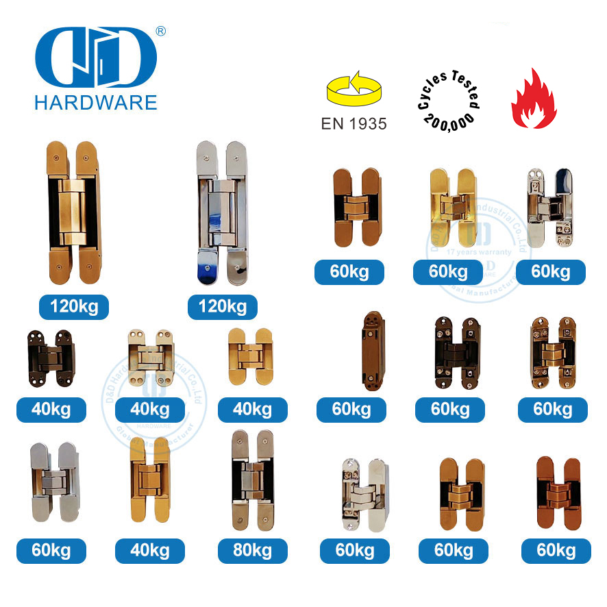 EN1935 vervaardiger 3D versteekte deurskarnier vir swaardiensdeur-DDCH008-G120
