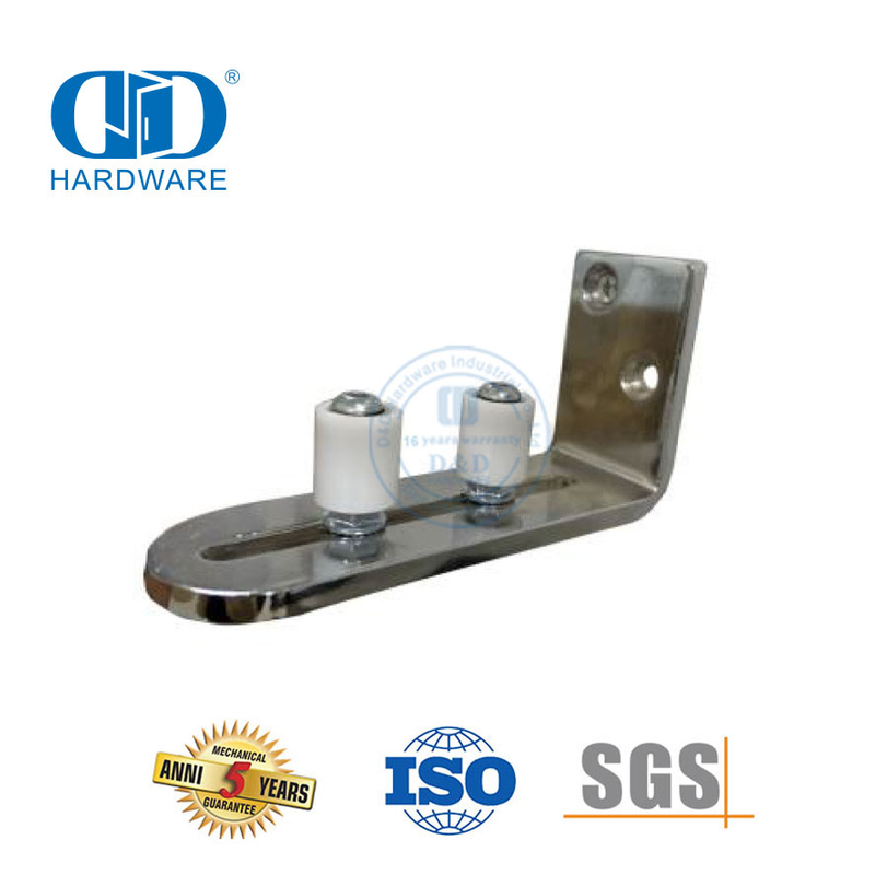 Vlekvrye staal Europa Swart Verstelbare Staan Roller Skuifdeur Ondervloer Gids-DDBD088