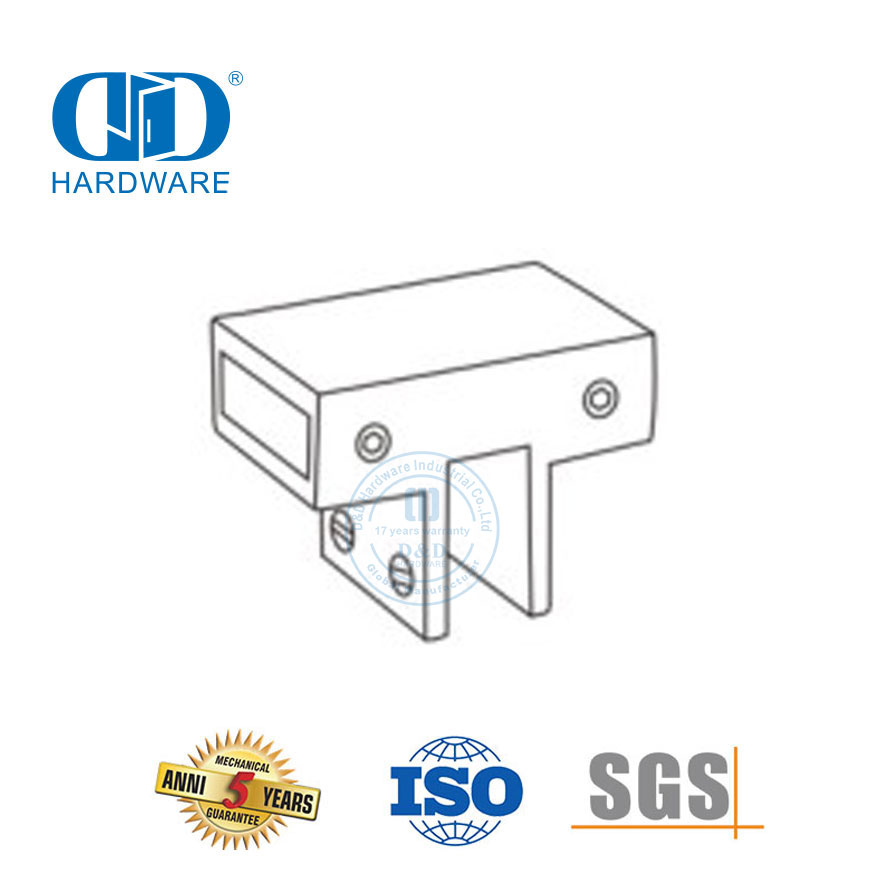 Vlekvrye staal Badkamer Ondersteuning Glas Paneel Connector Glas Deur Hardeware Stort Cabicle System-DDSC016