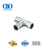 Vlekvrye staal ronde pyp konneksie Kommersiële storthokkie stelsel Glas paneel bracket Connector-DDSC036