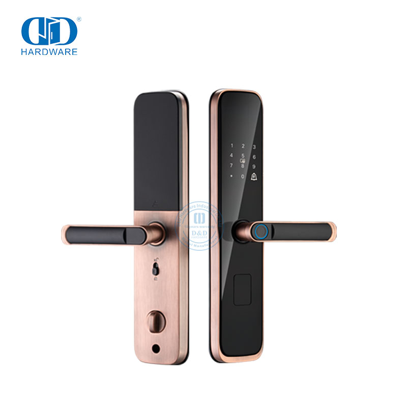 Veiligheid buite Binne-afstandsbediening Intelligente digitale wagwoord vingerafdruk slim deurslotte vir voordeur-DDDL004