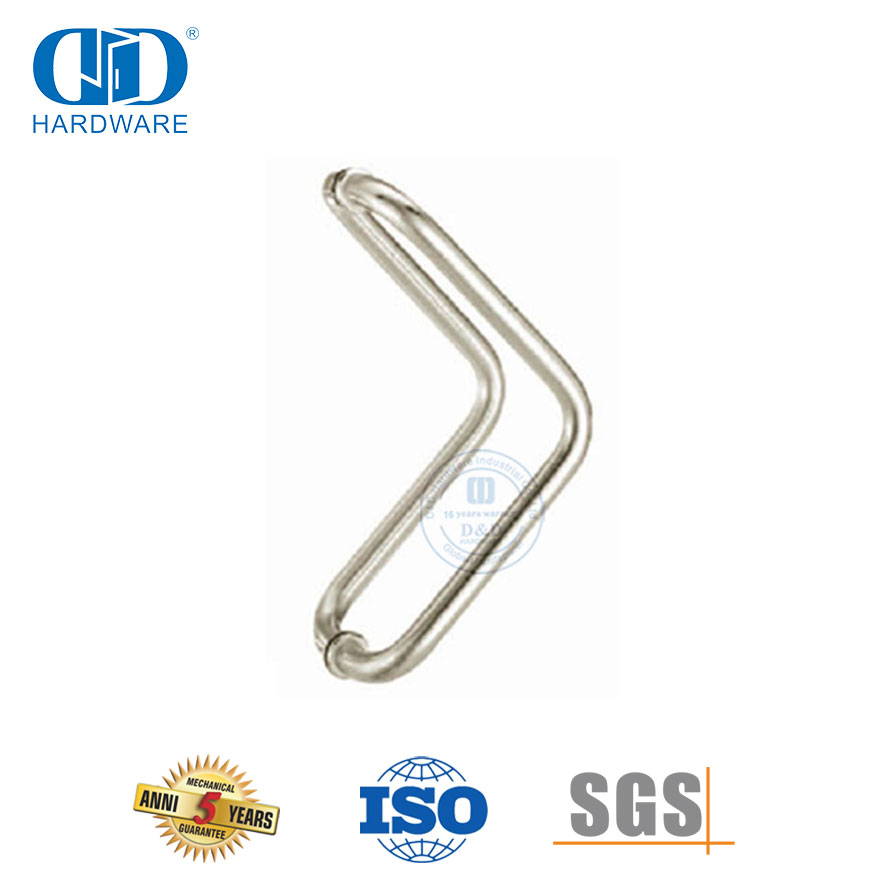 Satyn 316 vlekvrye staal glas gemonteer rug-aan-rug elmboog styl trek handvatsel-DDPH012