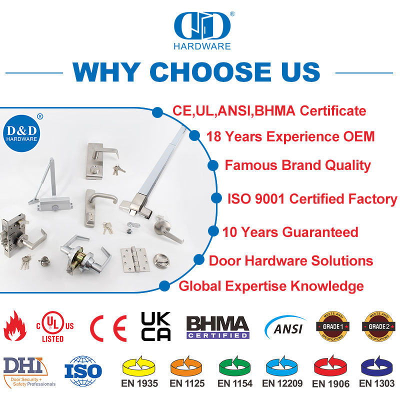 BHMA ANSI Graad 1 Swaardiens kommersiële binnedeurskarnier vir Saoedi-Arabië-DDSS001-ANSI-1-5x4.5x4.8mm