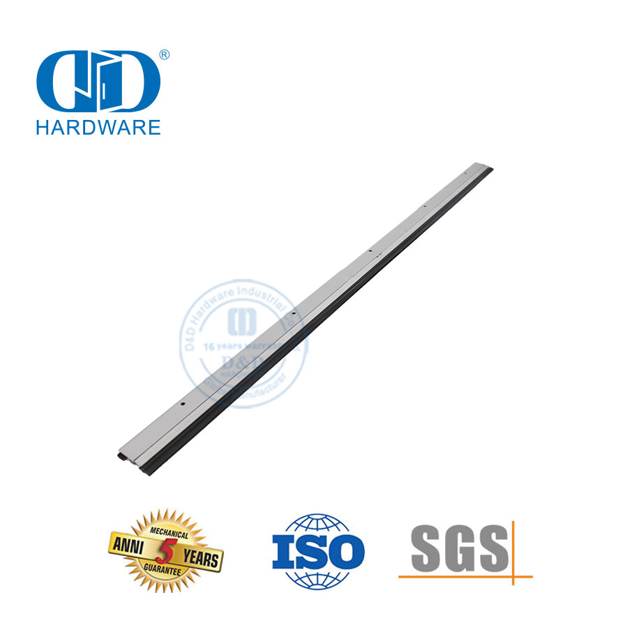UL Maklike installasie Akoesties outomatiese warmlugbestande gebou hardeware-bybehore Aluminium versteekte deur onderste seël-DDBS003