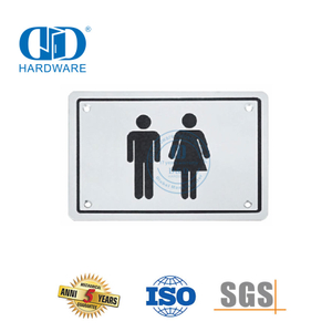 Vlekvrye staal Vierkante Tipe Tekenplaat Unisex Openbare Waskamer Badkamer Toilet Deur Tekenplaat-DDSP003