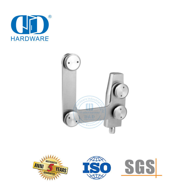 Vlekvrye staal Patch Fitting Pivot Fitting Curving Connector Pivot Glas Fitting-DDGP007
