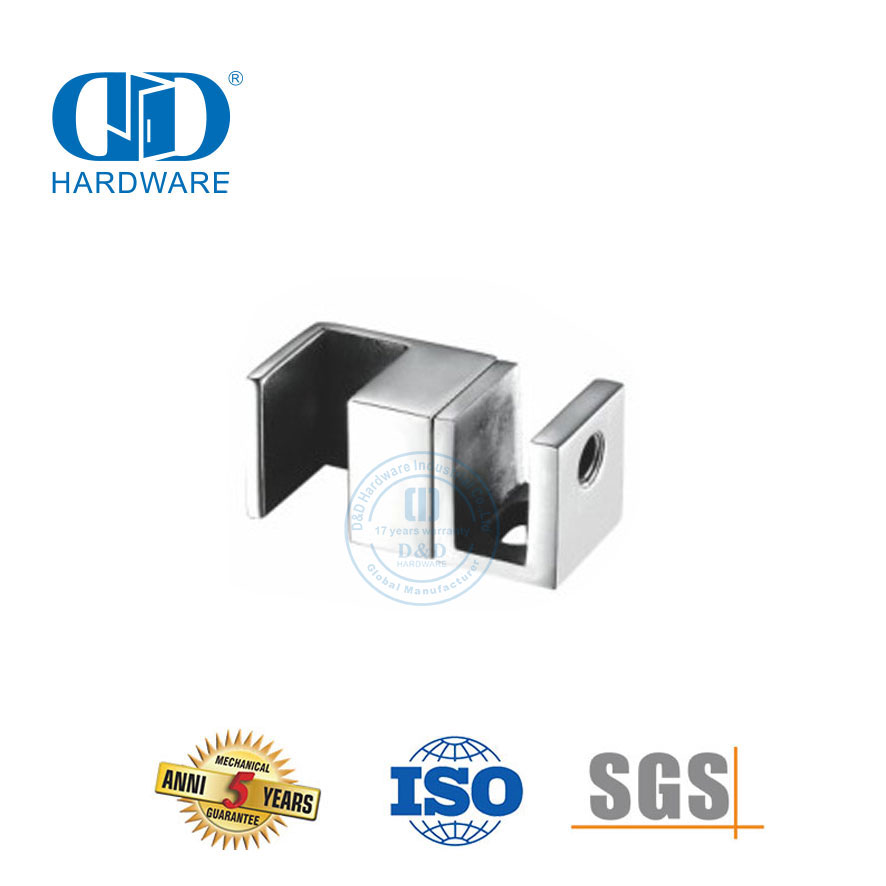 Vlekvrye staal stort skuifdeur hardeware glas connector hardeware glas passtuk-DDSL002-6