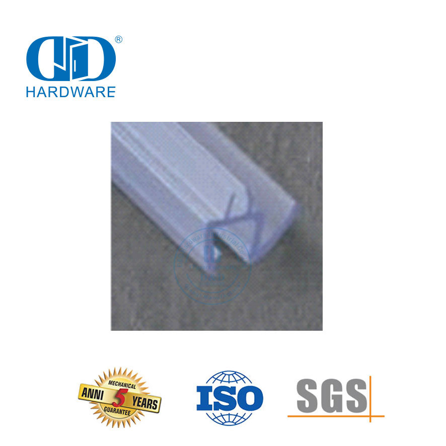 Hoë kwaliteit glas hardeware PVC glasdeur top seël silikoon rubber seël strook stort seël strook-DDWS005