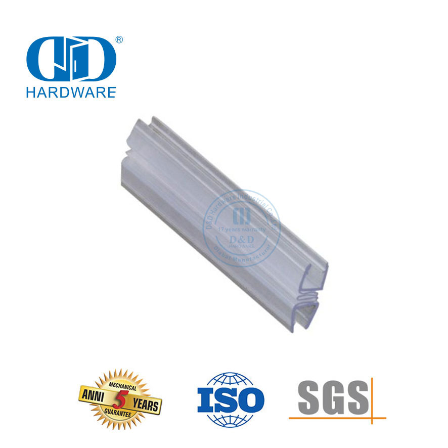 Rubber glasdeur bykomstigheid Raamlose glas stortdeur Waterdigte Magnetiese Plastiek PVC Seël Strip-DDWS010