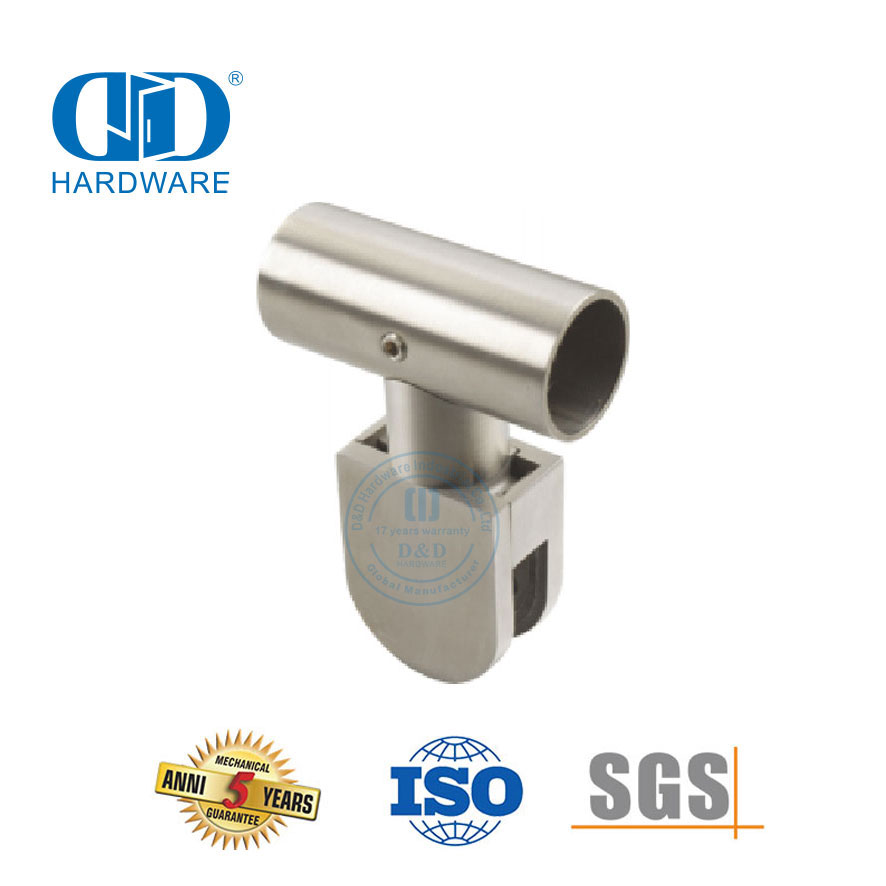 Vlekvrye staal Stort Skarnier Connector Glas Muur Hoek Connector Pleister Pas Glas Top Clamp-DDWC002