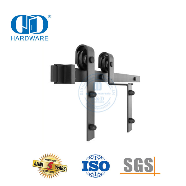 Vlekvrye staal Swart Interne Eksterne Skuifdeur Skyfie Hardeware Kits Woonsteldeur Hardeware Track-DDBD023
