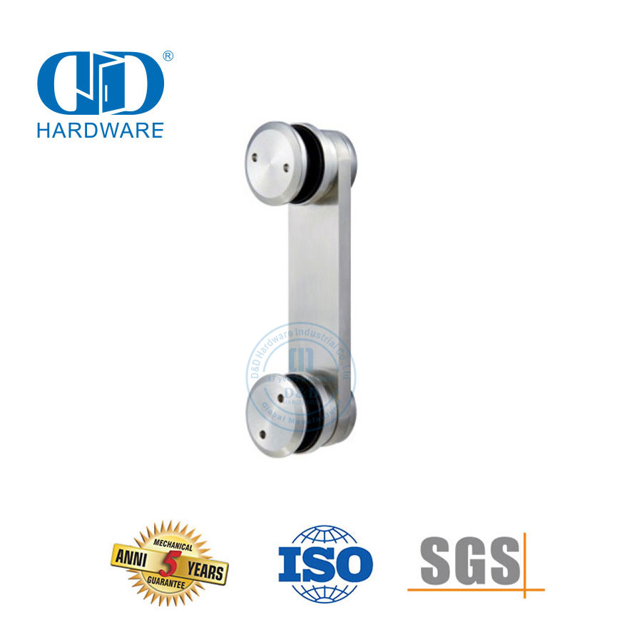Vlekvrye staal Horisontale Glas Connector Meubeltoebehore Glasdeur Pivot-DDGP017