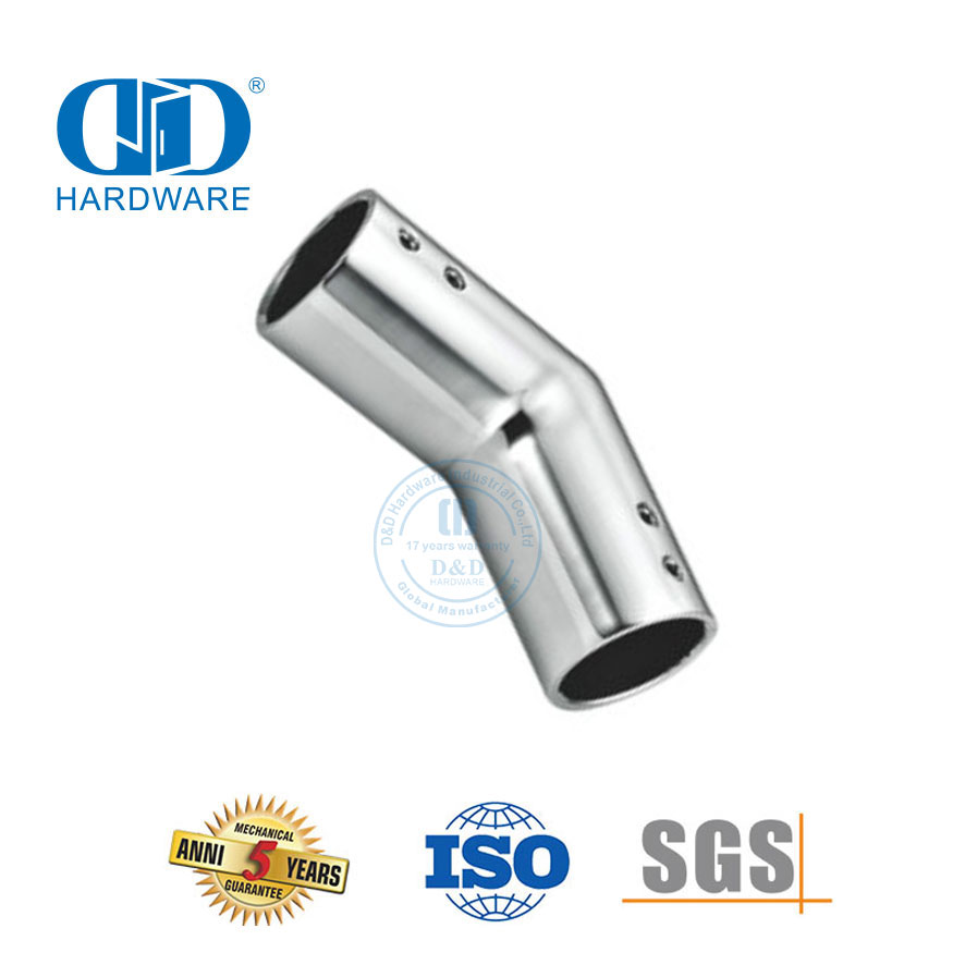 Vlekvrye staal Fabriek Glasbuishouer Clip Pyp Deur Connector Glas Paneel Connector-DDSC034