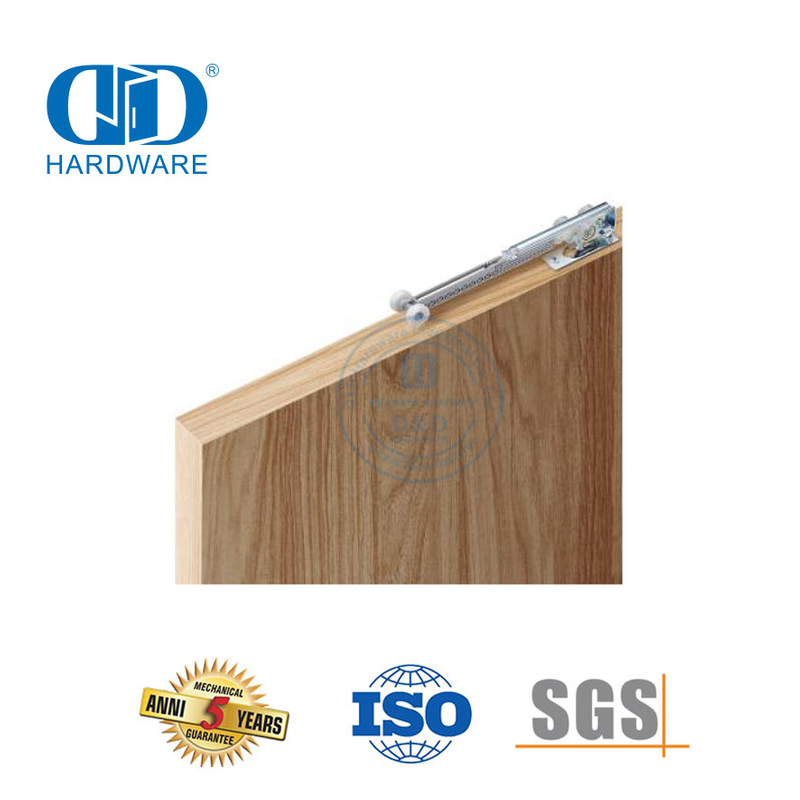 Vlekvrye staal Enkel Eenstuk Sagtesluit Roller Hardeware Onsigbare Skuurdeur Hardeware Garage Hardeware-DDBD057
