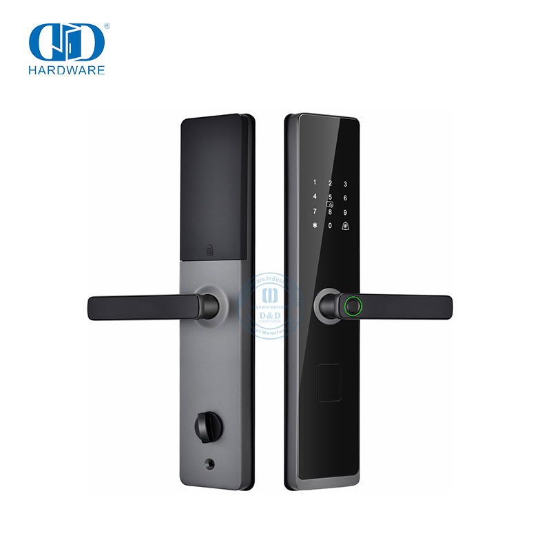 Elektroniese Sleutellose Slim Wagwoordkode Digitale Biometriese Vingerafdruk Deurhandvatslot Met Sleutel -DDDL008