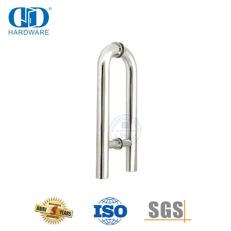 Ingang ronde buis Groot U-vormige badkamer glasdeur trek handvatsel-DDPH010
