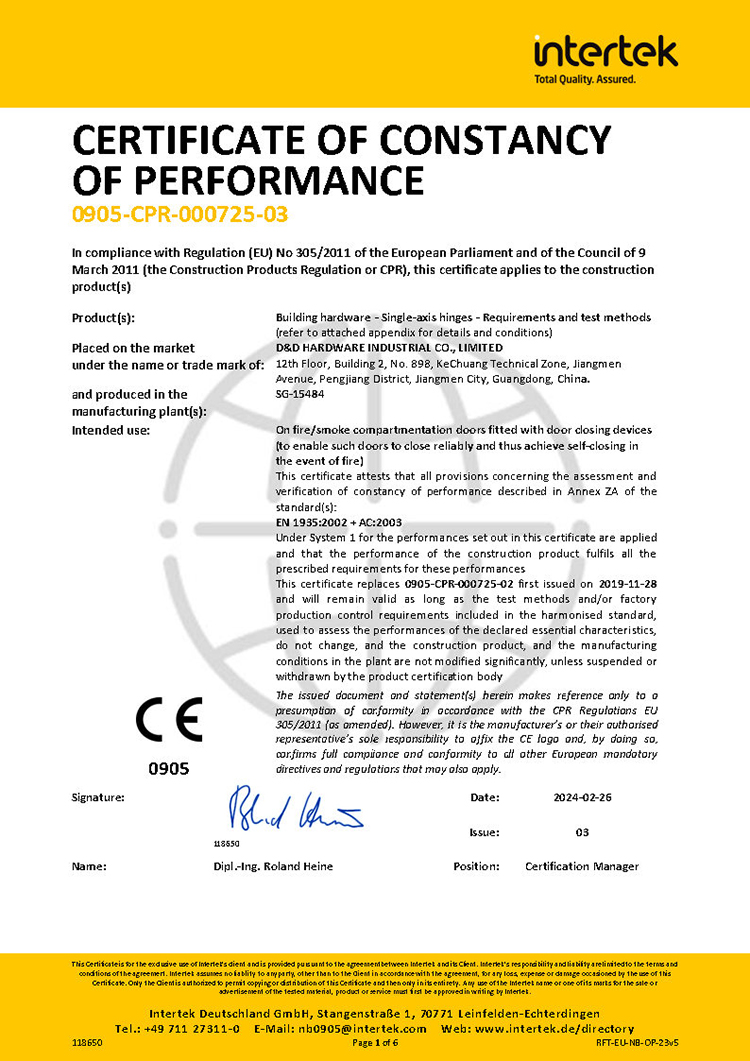 Fabrieksprys CE Graad 13-sertifisering vlekvrye staal brandgegradeerde versteekte veer Residensiële woonsteldeurskarnier -DDSS001-CE-4x3.5x3mm