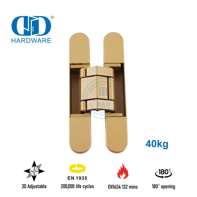EN1634 Brandgegradeerde 180 grade versteekte deurskarnier vir Hotel-DDCH008-G40