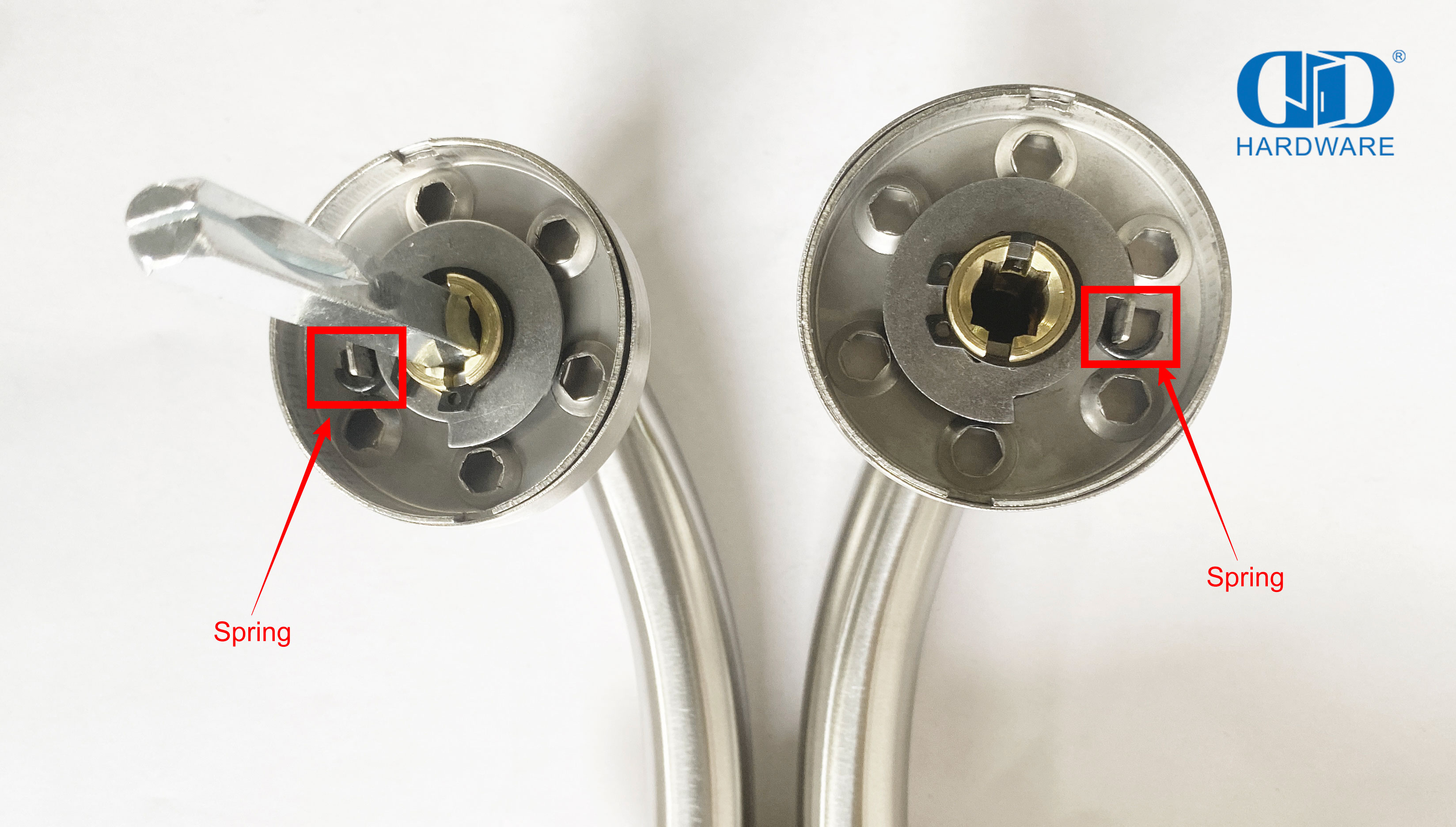 Metaal deurhendelhandvatsel