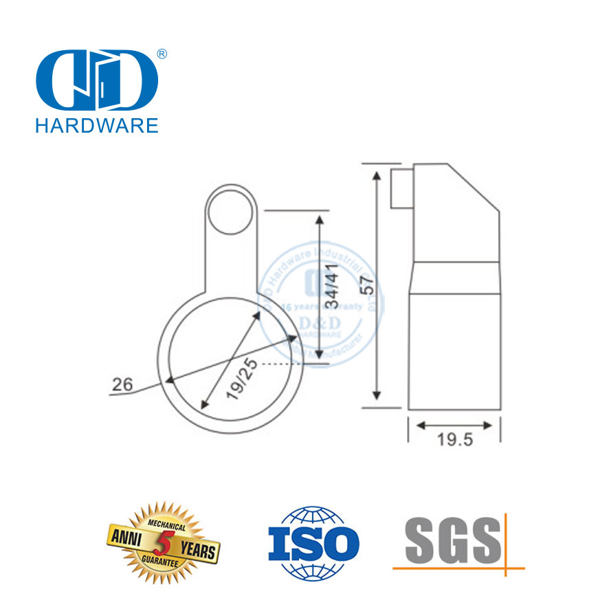 Vlekvrye staal glas skuifdeur Hang roller badkamer hardeware glas passtuk vir skuifdeur-DDGS120