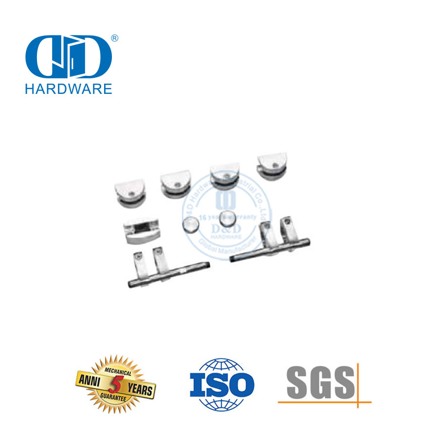 Vlekvrye staal Huis Kabinet Dubbel Deur Kits Skyfie Glas Schuur Deur Hardeware Deur Toebehore-DDBD047