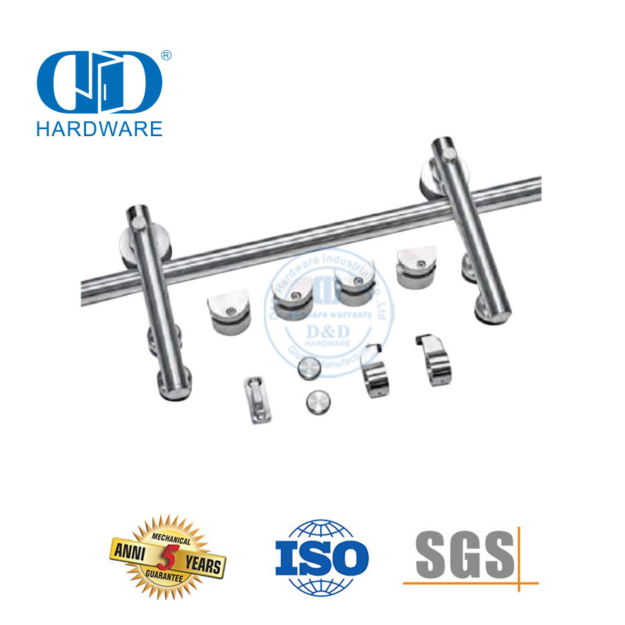 Vlekvrye staal Deur Hardeware Track Set Heavy Duty Schuur Deur Hardware Meubels Hardware-DDBD050