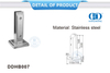Vlekvrye staal Trap Rai Parts Glas Reling Balustrade Toebehore Klem Spigot Glas Clamp Bracket-DDHB007