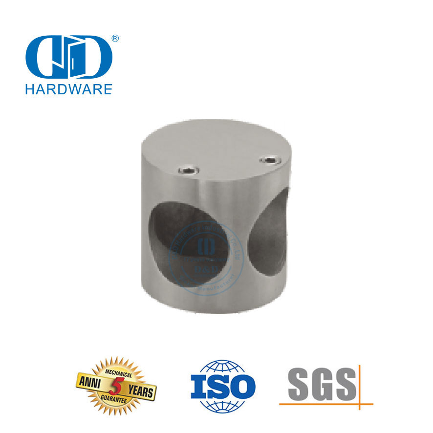 Vlekvrye staal glas stort skarnier Connector Muur Hoek Connector Buis Connector-DDWC007
