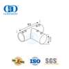 Vlekvrye staal ronde pyp konneksie Kommersiële storthokkie stelsel Glas paneel bracket Connector-DDSC036