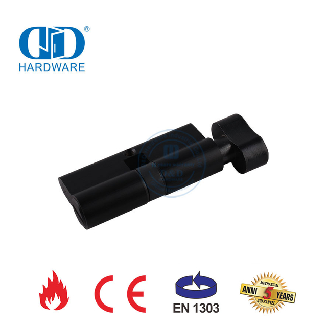 Matt Swart EN 1303 badkamer toilet silinder vir huis deur-DDLC007-70mm-MB