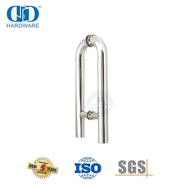 Ingang ronde buis Groot U-vormige badkamer glasdeur trek handvatsel-DDPH010