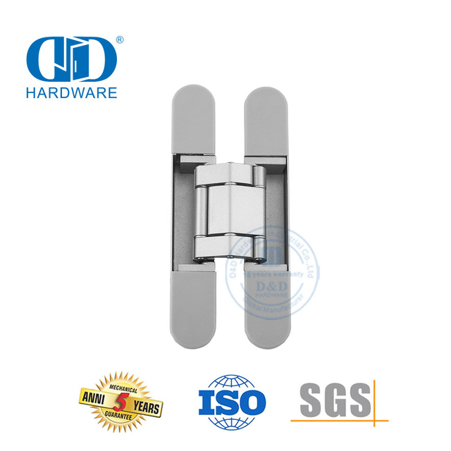 China Fabriek Sinklegering 3D Onsigbare Versteekte Argitektoniese Hardeware Toebehore Swaardiens Pivot Binne Buitedeur Skarnier-DDCH008-G40